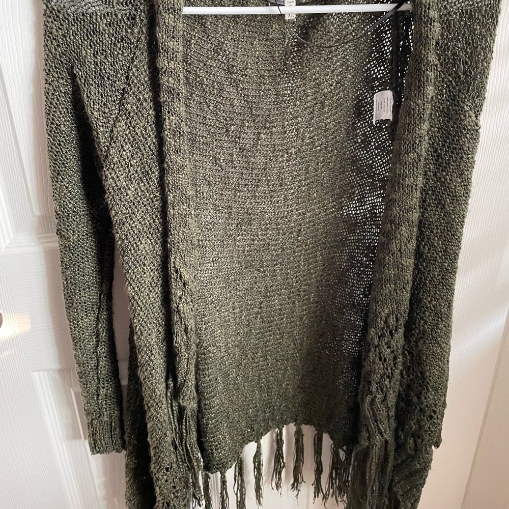 Monteau-Long Open Front Cardigan:XL (Girls)